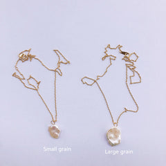 925 Sterling Silver Baroque Pearl Pendant Necklace