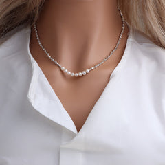 Natural Freshwater Pearl Starry Necklace for Women