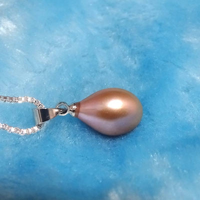8-9mm Natural Freshwater Pearl Pendant Necklace