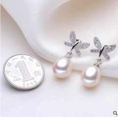 Flawless Natural Freshwater Pearl Stud Earrings