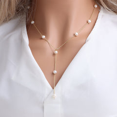 Natural Freshwater Pearl Starry Necklace for Women