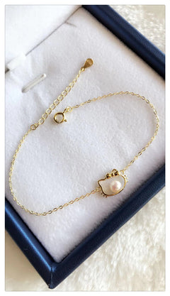 Natural Freshwater Pearl Bracelet with Silver Plating