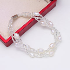 Freshwater Pearl Bracelet - Fashion Multi-Layer Design