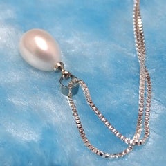8-9mm Natural Freshwater Pearl Pendant Necklace