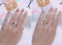 Freshwater Pearl Copper and Gold Plated Ring