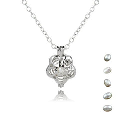 Natural Pearl Cage Necklace – Oyster-Inspired Pendant Collection