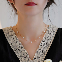 Natural Freshwater Pearl Starry Necklace for Women