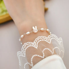 Freshwater Pearl Bunny Bracelet for Women