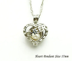 Wish Pearl LOVE Pendant Gift Set – Freshwater Pearl Reveal Necklace (19×41mm)