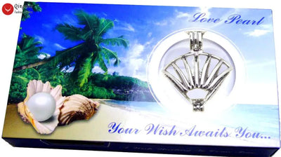Qingmos Wish Pearl Box 20mm Shell Pendant Necklace for Women With Oyster Love Pearl Holder 17