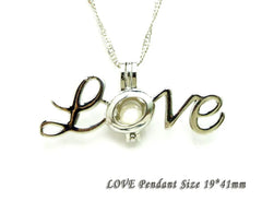 Wish Pearl LOVE Pendant Gift Set – Freshwater Pearl Reveal Necklace (19×41mm)