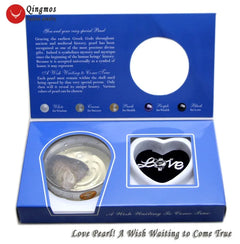Wish Pearl LOVE Pendant Gift Set – Freshwater Pearl Reveal Necklace (19×41mm)