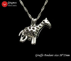 Wish Pearl Giraffe Pendant Gift Set – Freshwater Pearl Reveal Necklace (20×25mm)