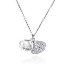 Classic Heart Snake Chain Necklace – Stainless Steel with Zircon Accent