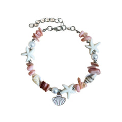 Ocean Sea Shell & Starfish Boho Bracelet