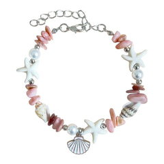 Ocean Sea Shell & Starfish Boho Bracelet