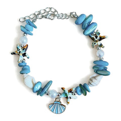 Ocean Sea Shell & Starfish Boho Bracelet