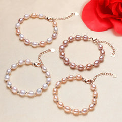 Sweet Harmony 5–6mm Freshwater Rice Pearl Bracelet