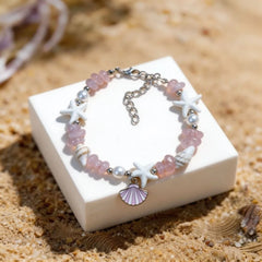 Ocean Sea Shell & Starfish Boho Bracelet