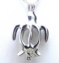 Qingmos Wish Pearl Gift Box Turtle Pendant Necklace for Women with Natural Oyster Pearl Necklace Cage Love Pearl Chain Chokers