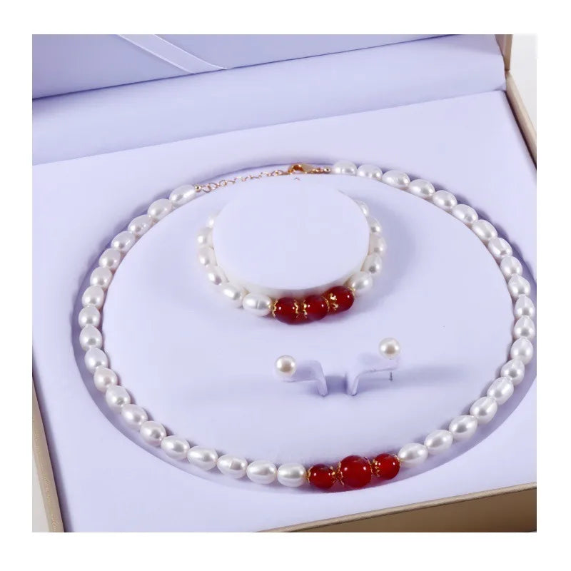 Freshwater Pearl Jewelry Gift Set – Necklace, Bracelet & Earrings