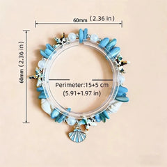 Ocean Sea Shell & Starfish Boho Bracelet