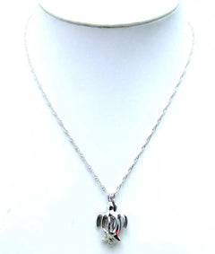 Qingmos Wish Pearl Gift Box Turtle Pendant Necklace for Women with Natural Oyster Pearl Necklace Cage Love Pearl Chain Chokers