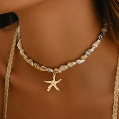 Romantic Lock Pendant Choker – Bohemian Beaded Necklace