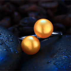 Double Pearl Sterling Silver Ring — 8–9mm Freshwater Pearls (925 Silver)