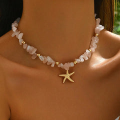 Romantic Lock Pendant Choker – Bohemian Beaded Necklace