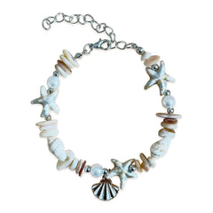 Ocean Sea Shell & Starfish Boho Bracelet