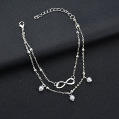 Fashion Vintage Artificial Pearl 8-Shape Anklet Bracelet