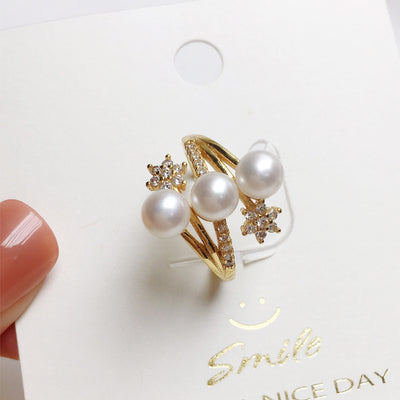 Freshwater Pearl Copper and Gold Plated Ring