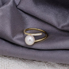 Luxury S925 Silver Pearl Ring