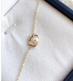 Natural Freshwater Pearl Bracelet with Silver Plating