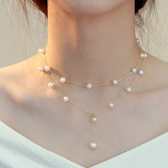 Natural Freshwater Pearl Starry Necklace for Women