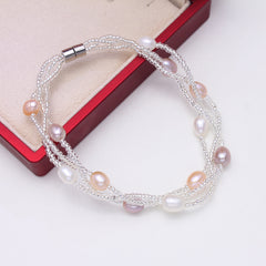 Freshwater Pearl Bracelet - Fashion Multi-Layer Design