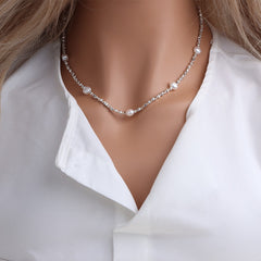 Natural Freshwater Pearl Starry Necklace for Women