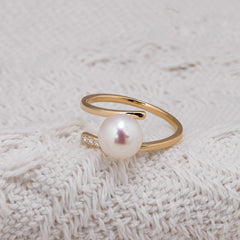 Luxury S925 Silver Pearl Ring
