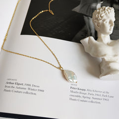 925 Sterling Silver Baroque Pearl Pendant Necklace